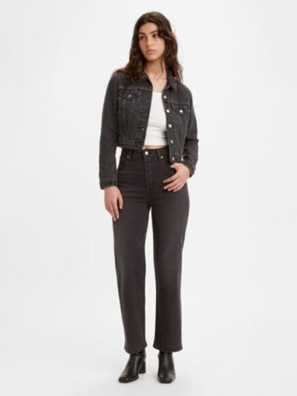 LEVI'S ribcage straight ankle jeans in just a sec (sz26)